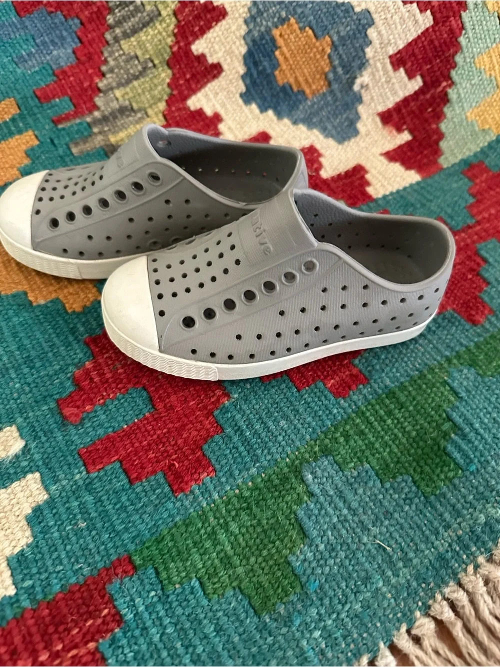 Native Kids Slip-On Water Shoes in Light Gray